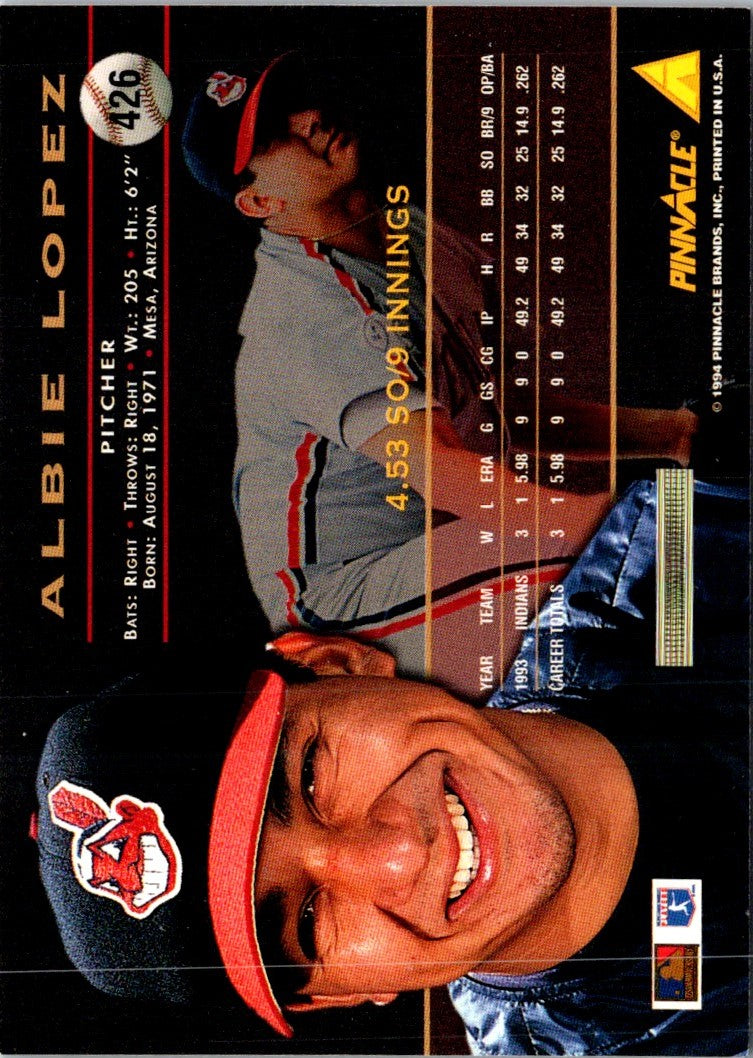 1994 Pinnacle Albie Lopez