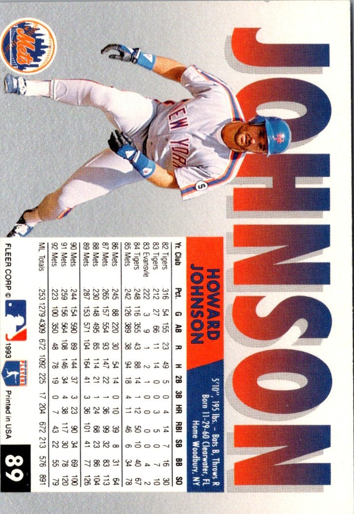 1993 Fleer Howard Johnson