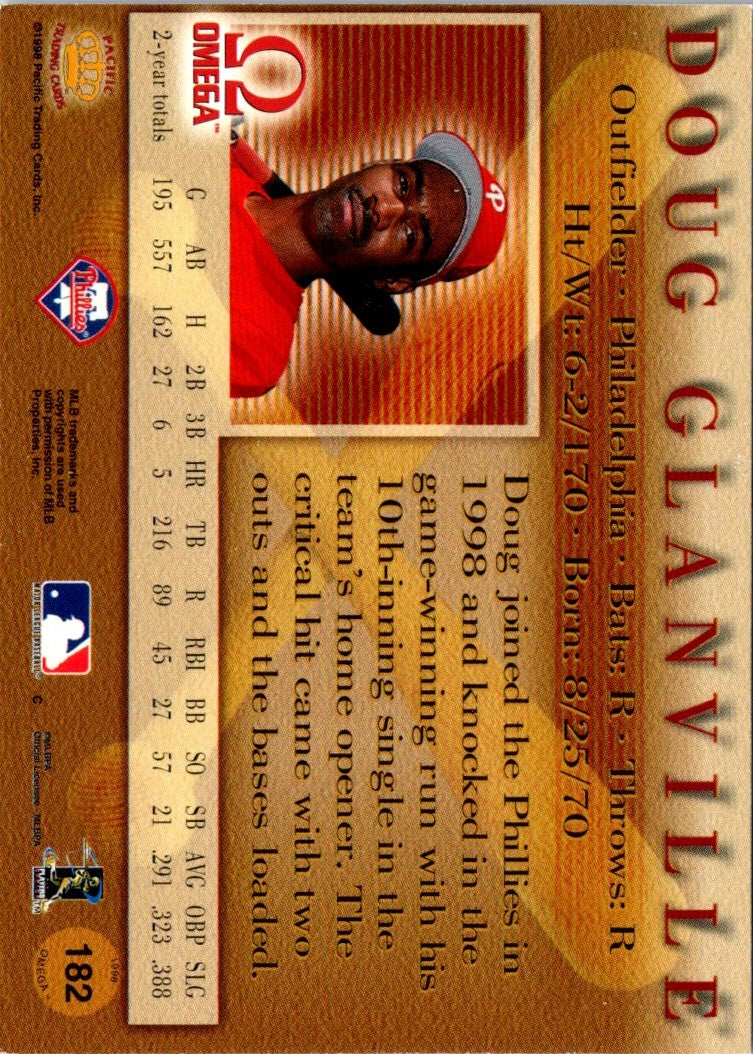 1998 Pacific Omega Red Doug Glanville