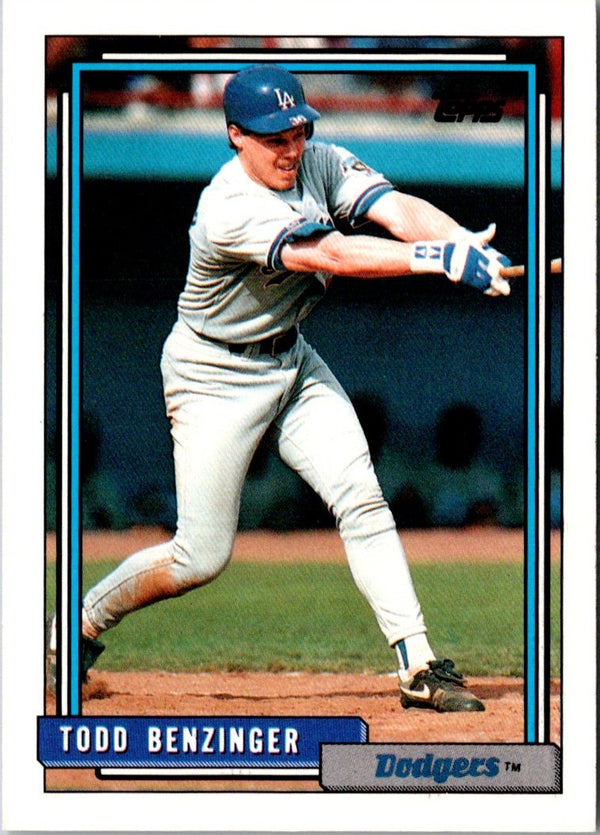 1992 Topps Traded Todd Benzinger #11T