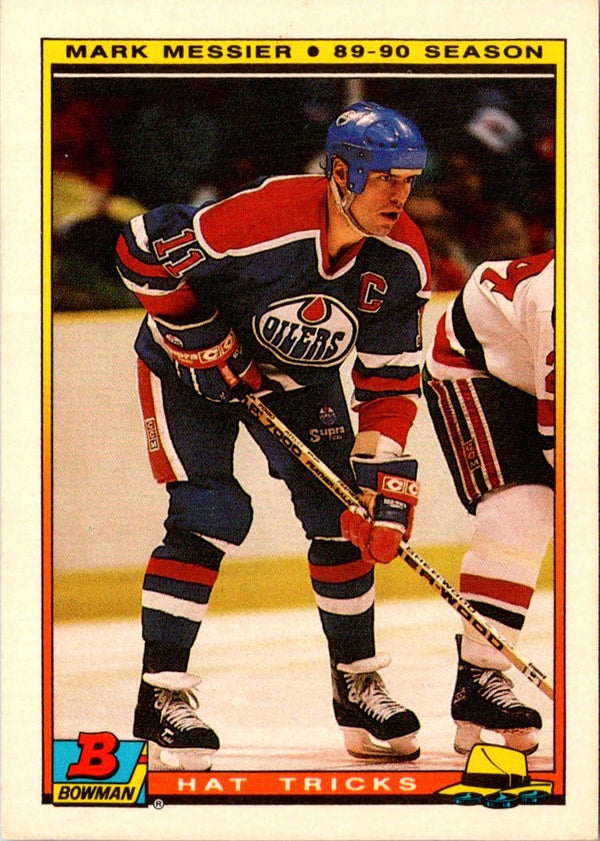 1990 Bowman Hat Tricks Mark Messier #4