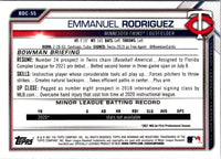2021 Bowman Draft Chrome Emmanuel Rodriguez #BDC-55
