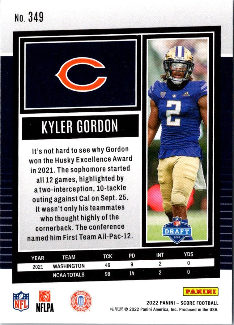 2022 Score Kyler Gordon