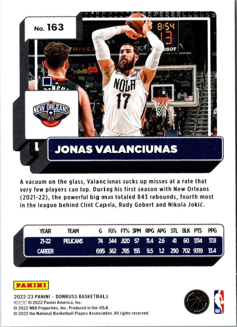 2022 Donruss Jonas Valanciunas