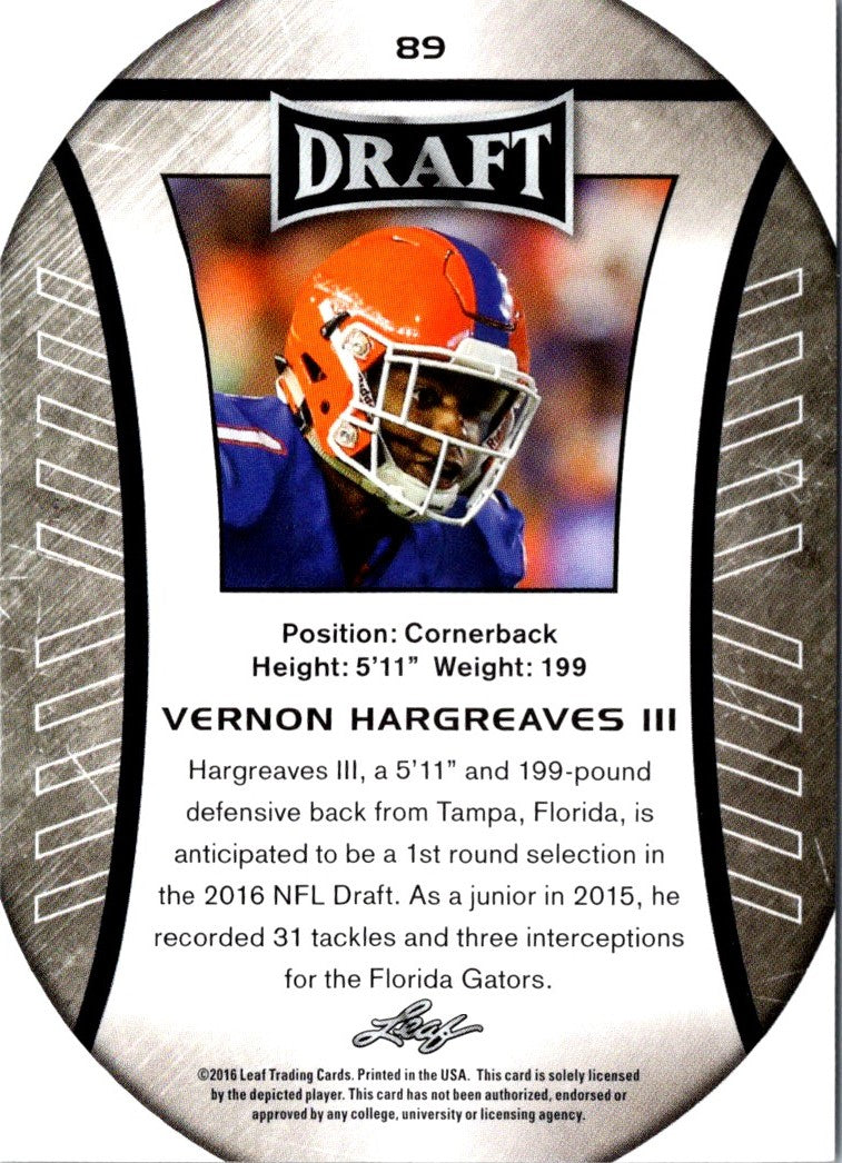 2016 Leaf Draft Vernon Hargreaves III