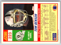1990 Score Tom Benson #223 Rookie
