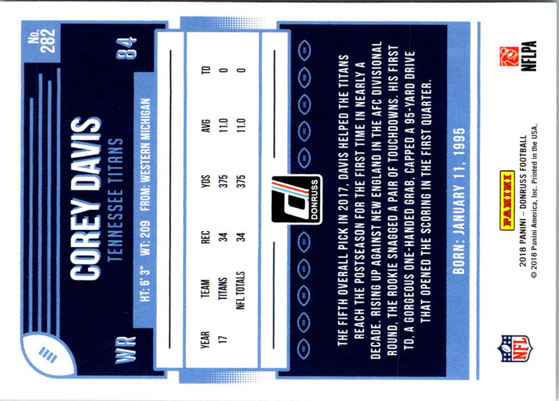 2018 Donruss Corey Davis