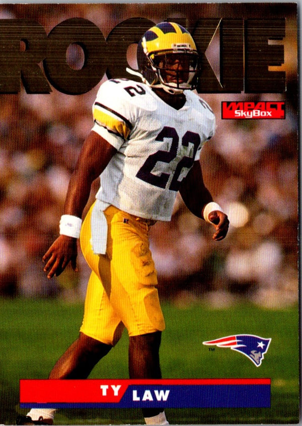 1995 SkyBox Impact Ty Law #187 Rookie