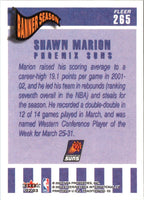 2002 Fleer Tradition Shawn Marion #265