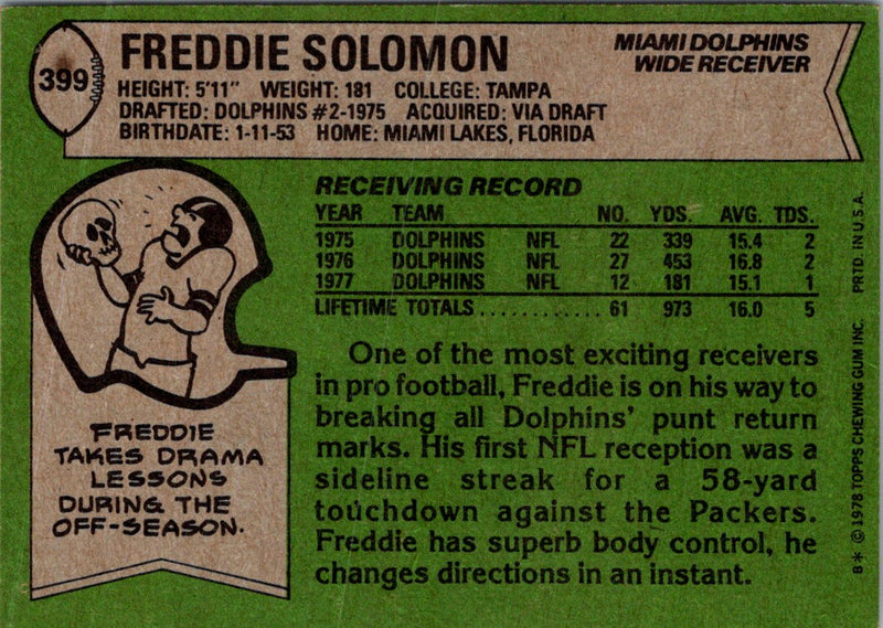 1978 Topps Freddie Solomon