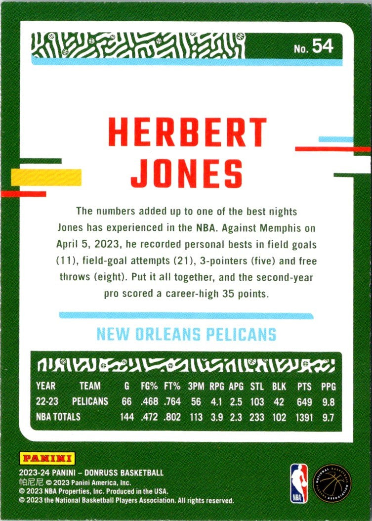 2023 Donruss Herbert Jones