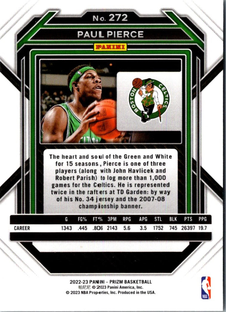 2022 Panini Prizm Paul Pierce