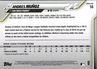 2020 Topps Andres MuÃ±oz #56 Rookie
