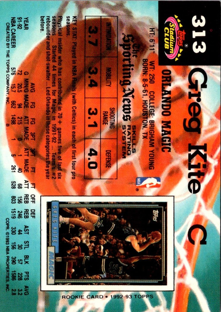 1992 Stadium Club Greg Kite