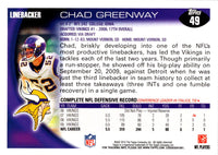 2010 Topps Chad Greenway #49