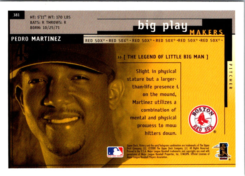 2000 Upper Deck Victory Pedro Martinez