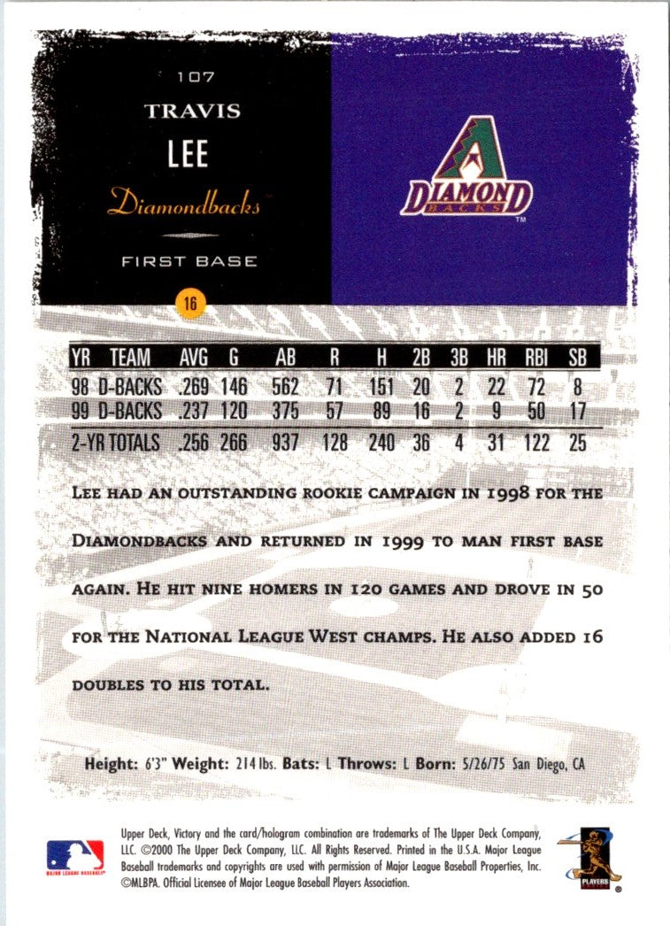 2000 Upper Deck Victory Travis Lee