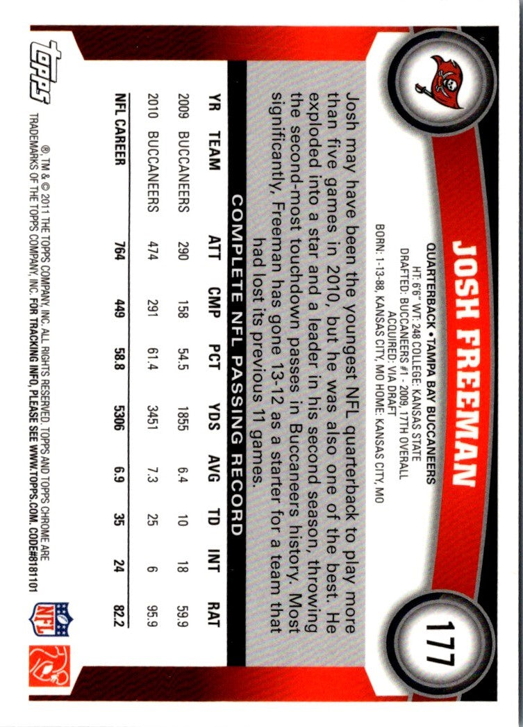 2011 Topps Chrome Josh Freeman