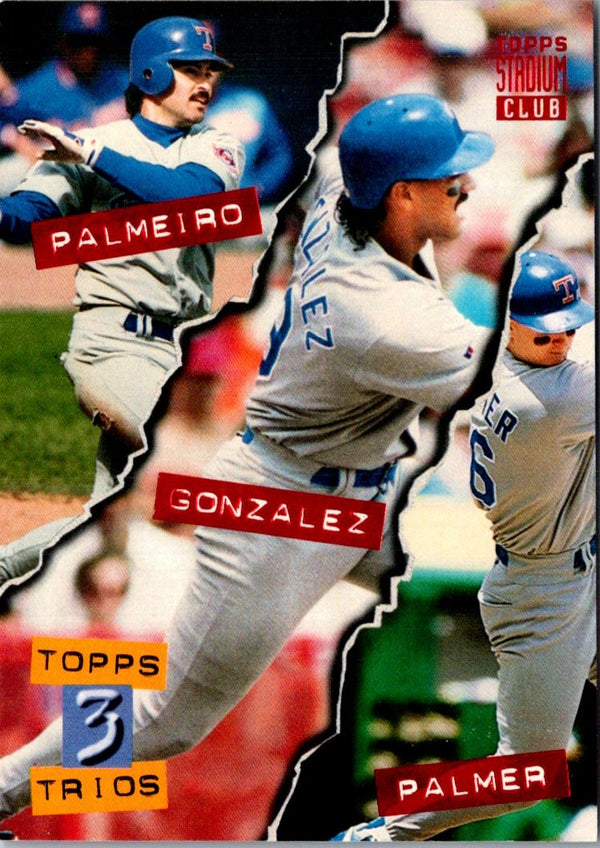 1994 Stadium Club Juan Gonzalez/Rafael Palmeiro/Dean Palmer #112