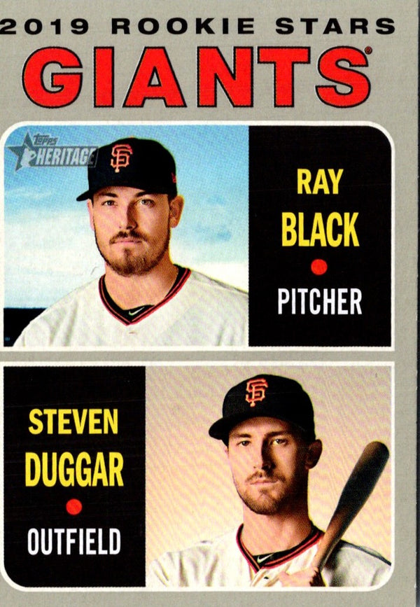 2019 Topps Heritage Steven Duggar/Ray Black #267 Rookie