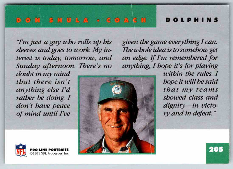 1991 ProLine Don Shula