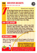 1992 Upper Deck Houston Rockets