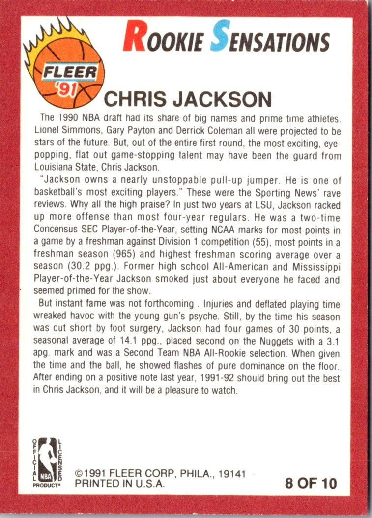 1991 Fleer Wheaties Chris Jackson