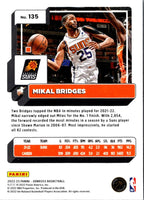 2022 Donruss Holo Laser Red/Gold Mikal Bridges #135