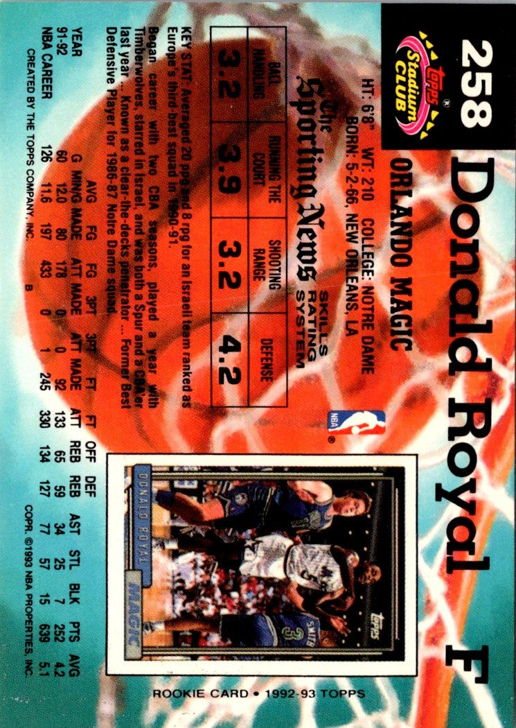 1992 Stadium Club Donald Royal