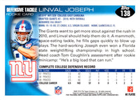 2010 Topps Linval Joseph #C22