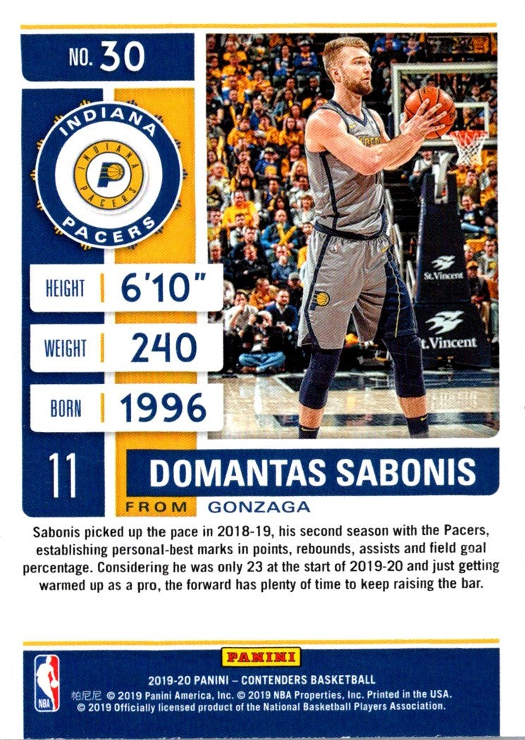 2019 Panini Domantas Sabonis