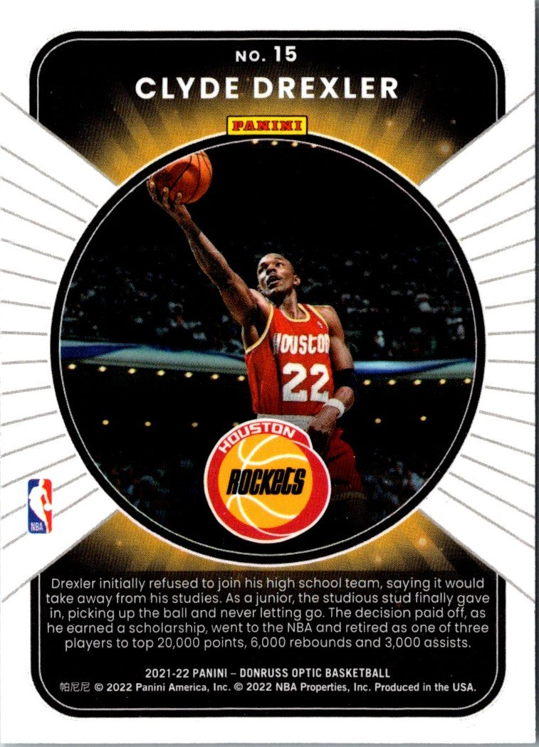 2021 Donruss Optic Winner Stays Clyde Drexler