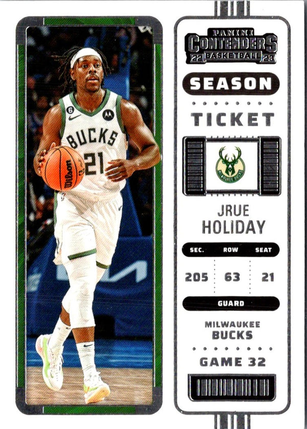 2022 Panini Contenders Game Ticket Green Jrue Holiday #49