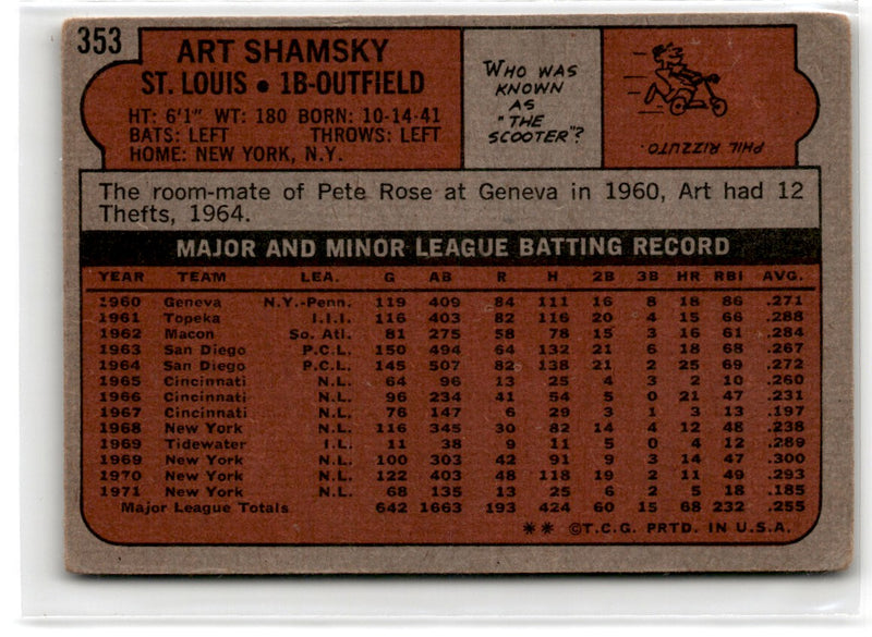 1972 Topps Art Shamsky