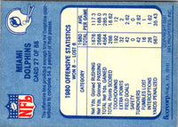 1981 Fleer Team Action Miami Dolphins Offense #27