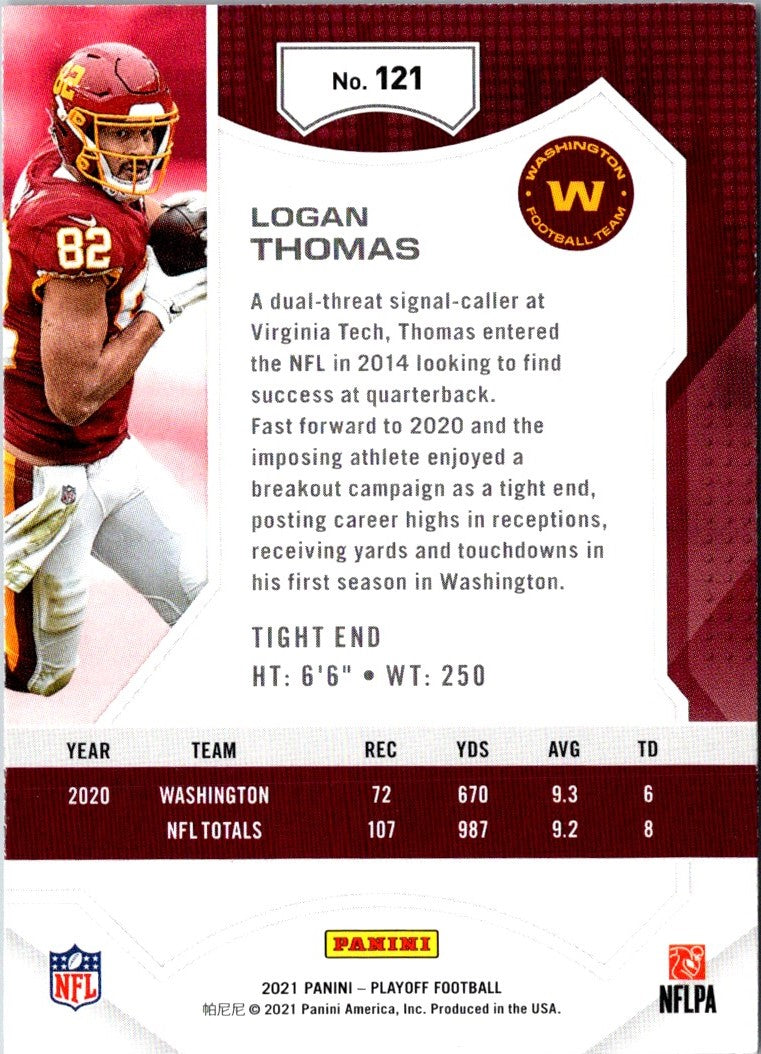 2021 Panini Playoff Logan Thomas