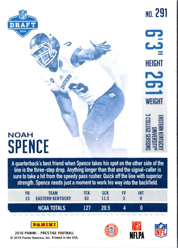 2016 Panini Prestige Xtra Points - Blue Noah Spence