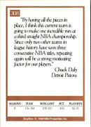 1990 SkyBox Chuck Daly