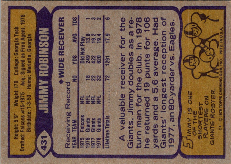 1979 Topps Jimmy Robinson