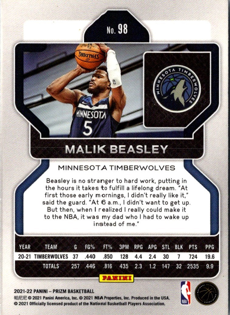 2021 Panini Prizm Malik Beasley