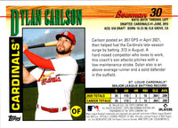 2021 Bowman Heritage Black & White Dylan Carlson #30