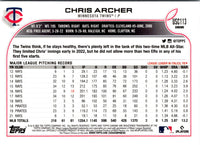 2022 Topps Chrome Update Chris Archer #USC113