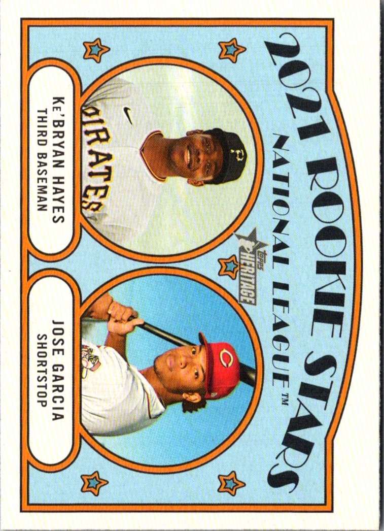 2021 Topps Heritage 2021 Rookie Stars - National League - Ke'Bryan Hayes/Jose Garcia PR50