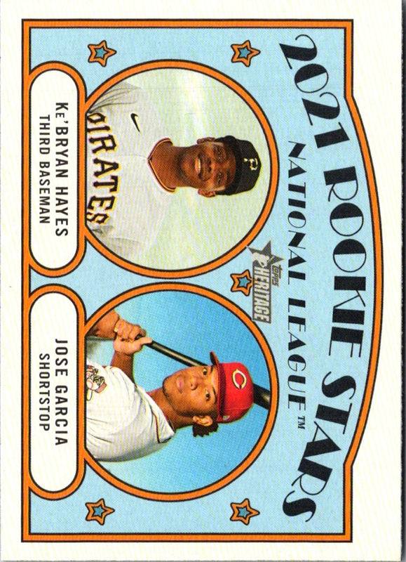 2021 Topps Heritage 2021 Rookie Stars - National League - Ke'Bryan Hayes/Jose Garcia PR50 #97