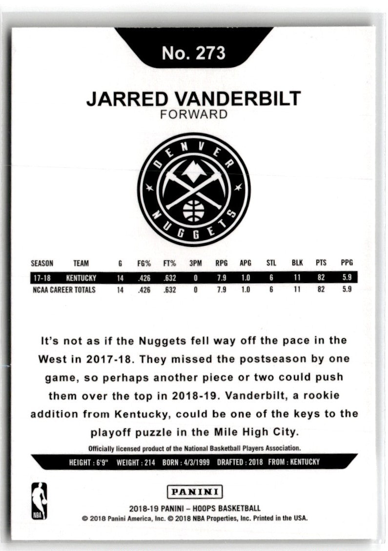 2018 Hoops Jarred Vanderbilt