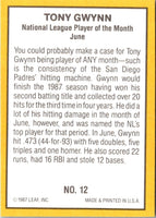 1987 Donruss Highlights Tony Gwynn #12