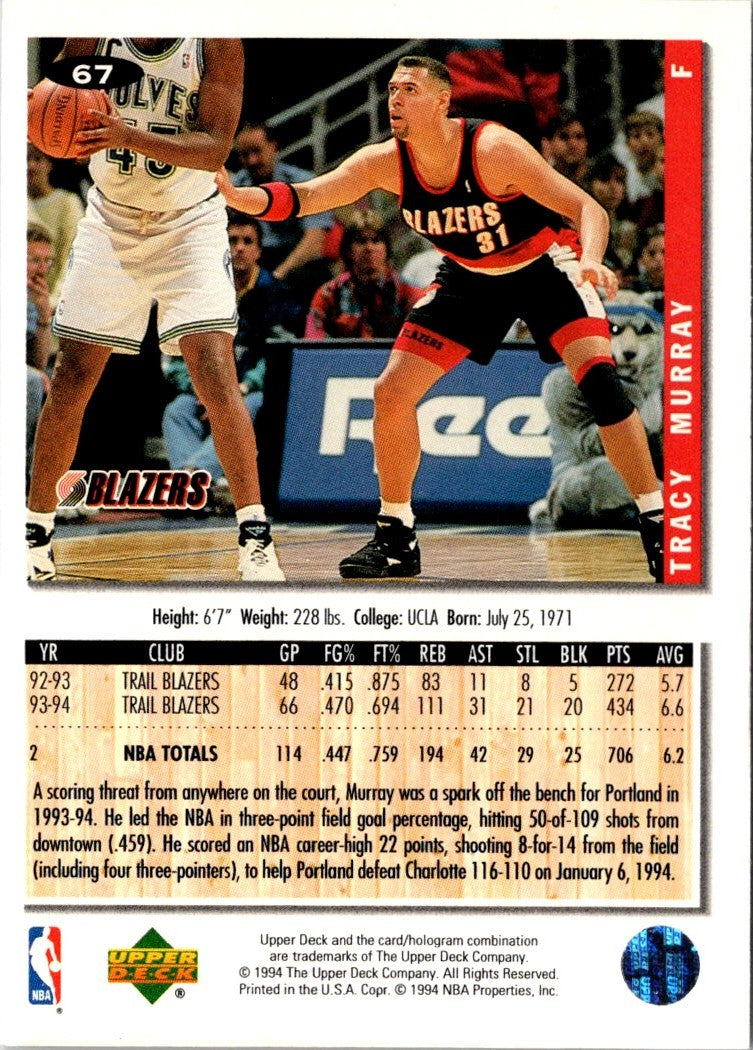 1994 Collector's Choice Tracy Murray