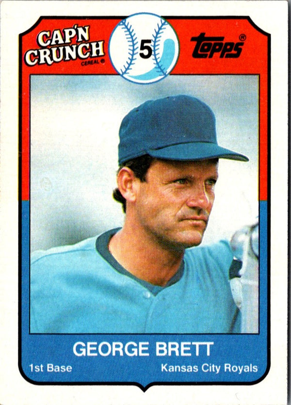 1989 Topps Cap'n Crunch George Brett #9