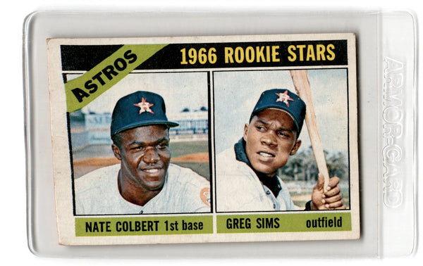 1966 Topps Astros Rookies - Nate Colbert/Greg Sims #596 Rookie EX