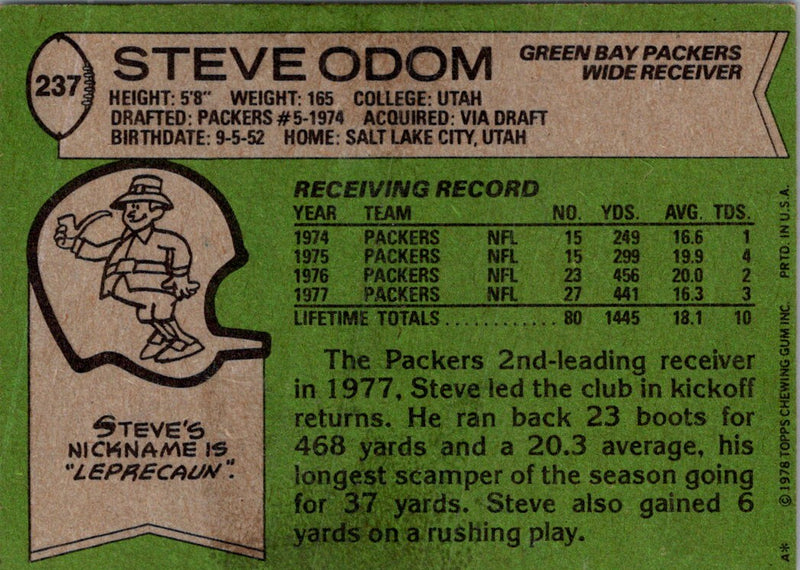 1978 Topps Steve Odom